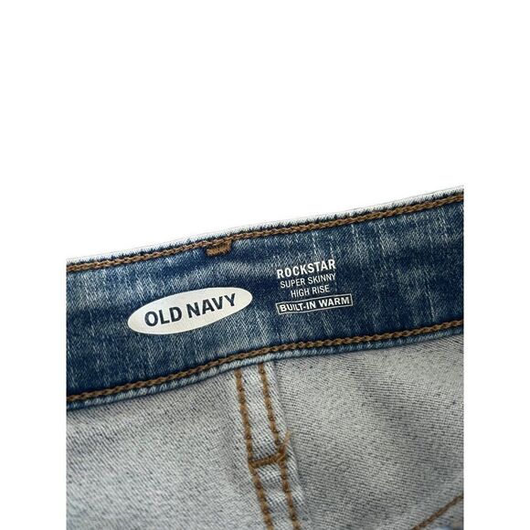 Old navy skinny jeans size 2 high rise rockstar blue - Picture 3 of 5